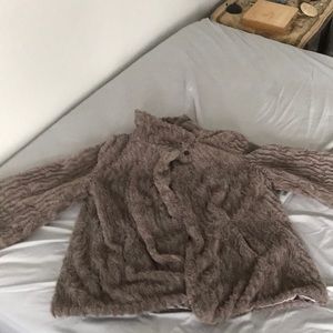 Faux fur snap jacket